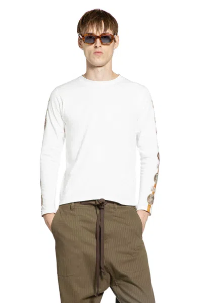Kapital 20/- Jersey Crew-long Tee (concho Belt Sleeves) In Neutral