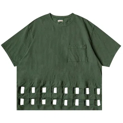 Pre-owned Kapital 20 / -jersey Windowpane T-shirt 'green' | Men's Size 3