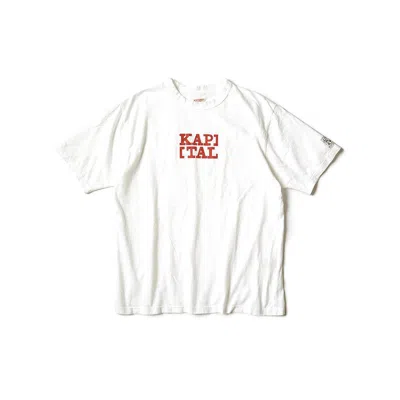 Pre-owned Kapital 20 T-cloth Rookie Crew Tee (bracket Kap Logo Pt) 3 In White