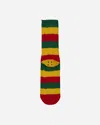 Kapital 56 Yarns Rasta Rainbowy Happy Heel Socks In Red