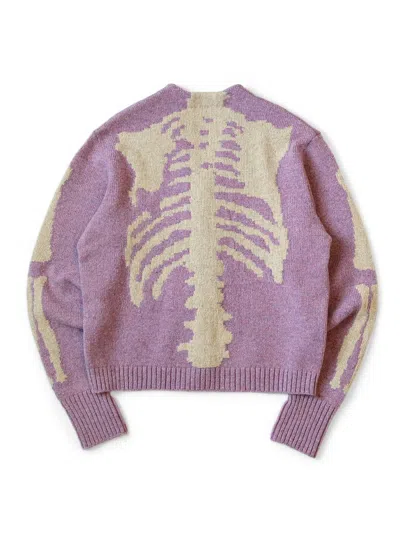 Pre-owned Kapital 5g Wool Bone Short Cardigan In Light Purple