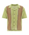 Kapital 7g Crochet Knit Tennessee Aloha Polo Shirts In Green