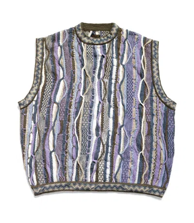 Pre-owned Kapital 7g Gaudy Knit Vest Size 3 In Purple