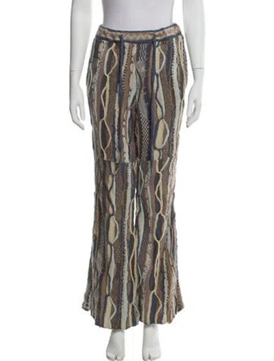 Pre-owned Kapital 7g Knit Gaudy Flare Printed Sweatpants In Multi