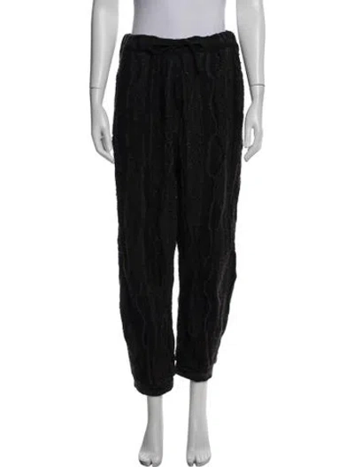 Pre-owned Kapital 7g Knit Gaudy Patterned Sweatpants In Black