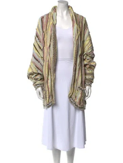 Pre-owned Kapital 7g Knit Gaudy Striped Sweater In Neutral