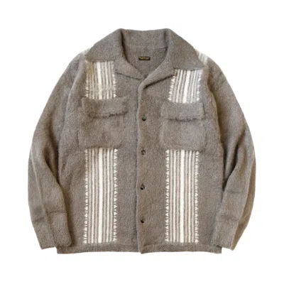 Pre-owned Kapital 7g Mohair Knit Board Shirt 'mocha Beige' | Brown | Men's Size 2