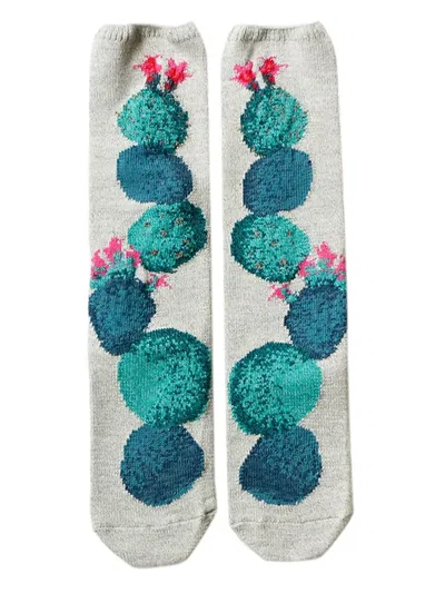 Kapital 96 Yarns Cactus Socks In 蓝色