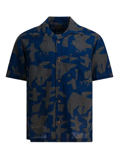 Kapital Abstract-print Shirt In Blue