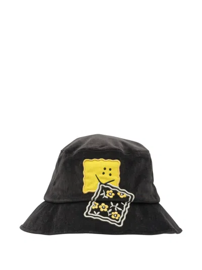 Kapital Appliqué Bucket Hat In Black
