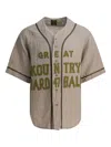 Kapital Appliqué Button Shirt In Gray