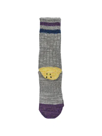 Kapital Appliqué Socks In Gray