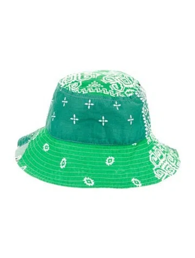 Pre-owned Kapital Bandana Bucket Hat In Green