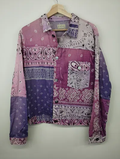 Pre-owned Kapital Bandana Patchwork Bandana Button Up In Pink