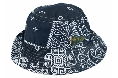 Pre-owned Kapital Bandana Patchwork Bucket Hat Black