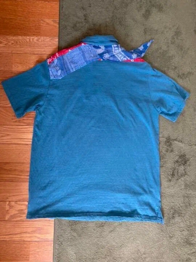 Pre-owned Kapital Bandana Polo T Shirts Indigo 3