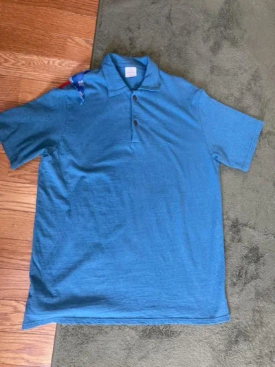 Pre-owned Kapital Bandana Polo T Shirts Indigo 3 In Purple