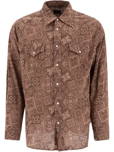 Kapital Bandana-print Shirt In Braun