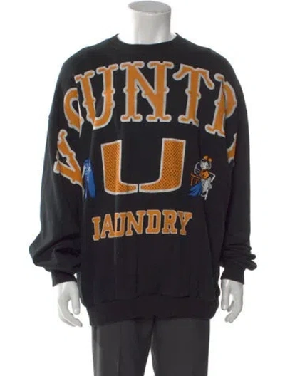 Pre-owned Kapital Big Kountry Graphic Print Sweatshirt In Black