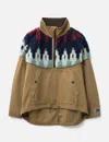 Kapital Boa Fleece Nordic Anorak In Brown