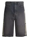 Kapital Bone-appliqués Frayed Shorts In Gray