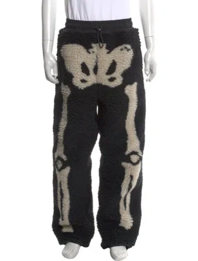 Pre-owned Kapital Bone Boa Fleece Sweatpants In Black