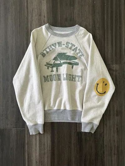 Pre-owned Kapital Bthvn-state Smiley Sweater Grey 4