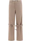 Kapital Buckle-strap Trousers In Grey