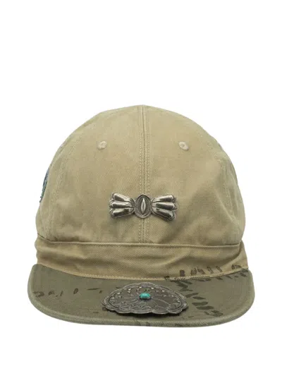 Kapital Butterfly-appliqué Baseball Cap In Green