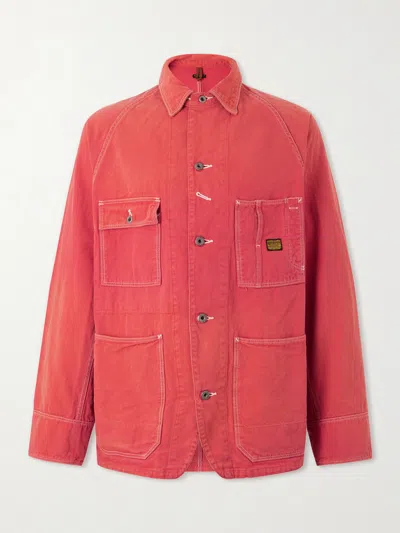 Kapital Cactus Cotton-canvas Jacket In Red