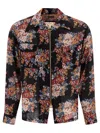 Kapital Floral-print Twill Jacket In Black