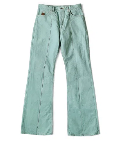 Pre-owned Kapital Canvas 5p Rat Flare Pants In Mint