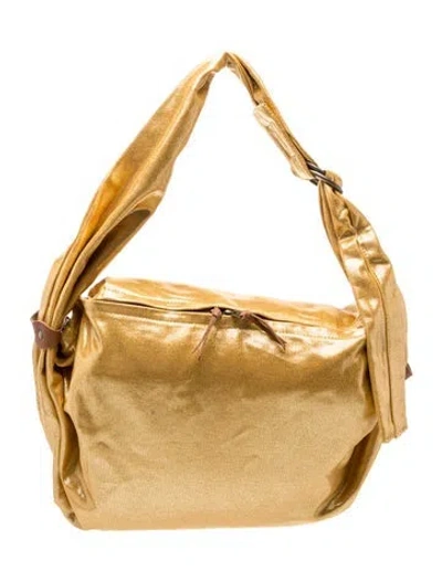 Pre-owned Kapital Canvas Hobo In Gold