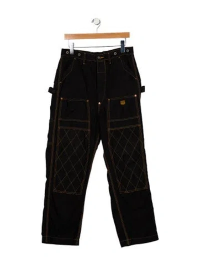 Pre-owned Kapital Carpenter Wide Leg Jeans In Black