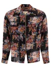 Kapital Floral-print Twill Jacket In Black