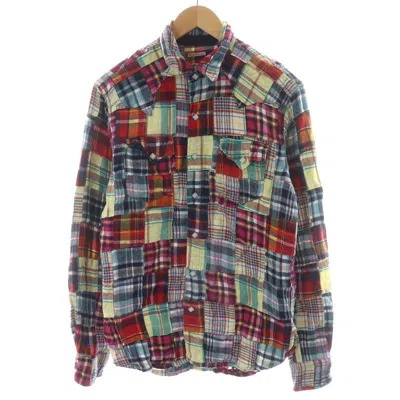 Pre-owned Kapital Check Patchwork Long Sleeve Shirt Multicolor