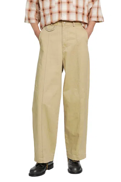 Kapital Boogie Day Straight-leg Panelled Cotton-twill Trousers In Neutral