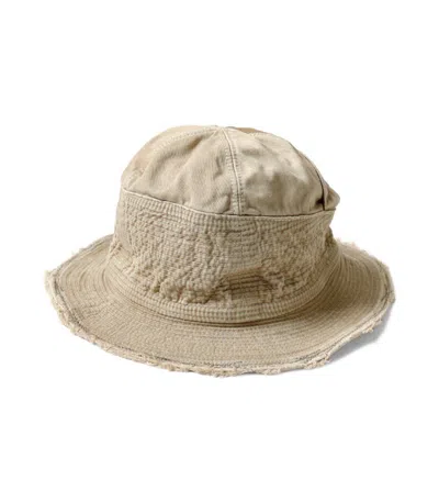 Pre-owned Kapital Chino Old Man Hat Soft Crash Remake In Beige