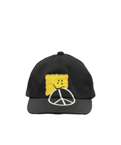 Kapital Chino Peckish Peace Baseball Cap In Black