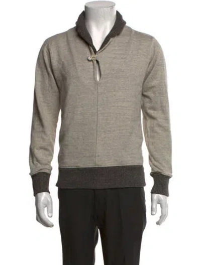 Pre-owned Kapital Collar Long Sleeve Sweatshirt In Neutrals
