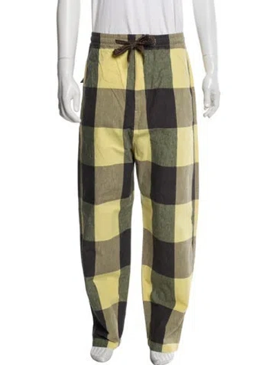 Pre-owned Kapital Colorblock Pattern Joggers In Green