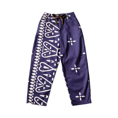 Pre-owned Kapital Combed Burberry Humongo Cross Easy Pants 'navy' | Blue | Men's Size 2