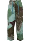 Kapital Combed Burberry Trousers In Green