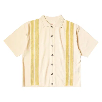 Pre-owned Kapital Cotton Knit Tennessee Aloha Polo 'ecru' | White | Men's Size 3