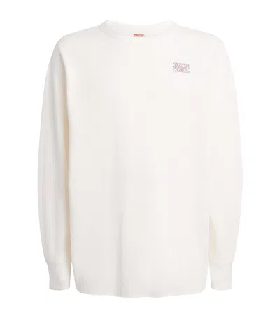 Kapital Cotton Waffle-knit Embroidered T-shirt In White