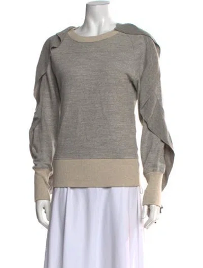 Pre-owned Kapital Crew Neck Long Sleeve Sweatshirt In Grey
