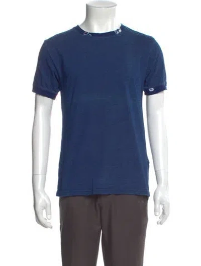 Pre-owned Kapital Crew Neck Short Sleeve T-shirt In Blue