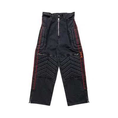 Pre-owned Kapital Denim Kountry Motocross Pants 'black/black' | Men's Size 3