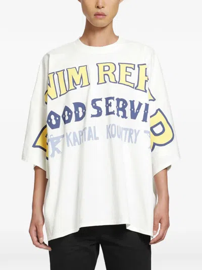 Kapital Denim Repair Graphic-print T-shirt In White