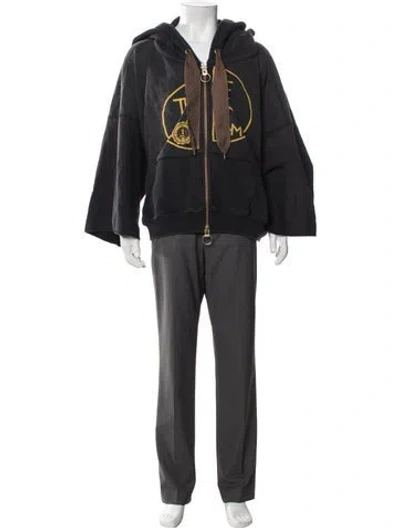 Pre-owned Kapital Devil Hood Graphic Print Hoodie In Gray